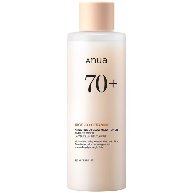 ANUA Rice 70 Glow Milky Toner Korean skincare at JAE ROOTS