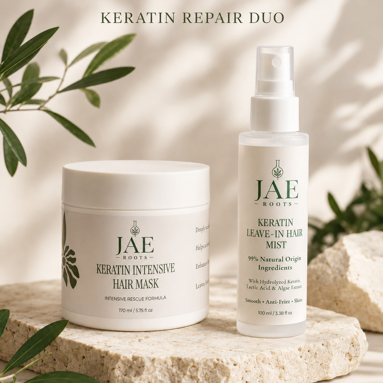 JAE ROOTS Keratin Repair Duo - Hair Mask & Leave-In Mist