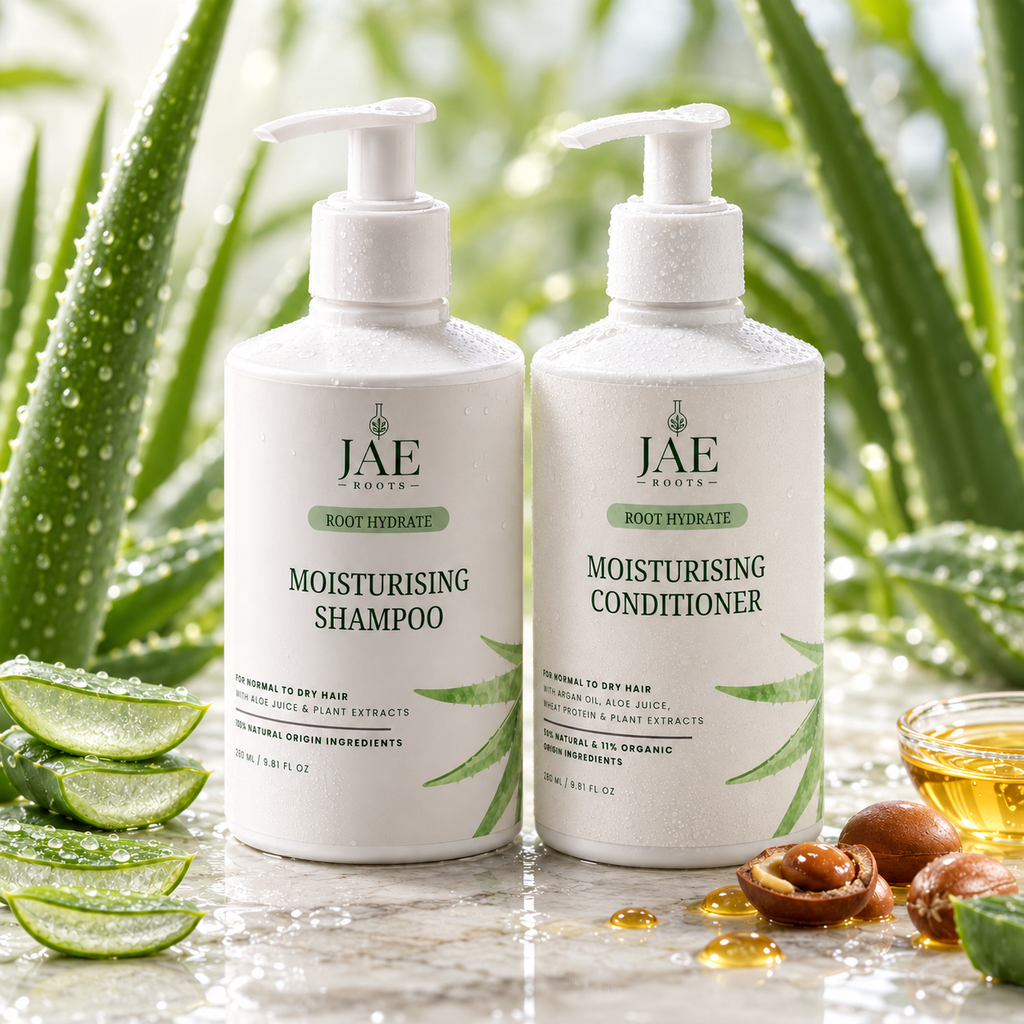 JAE ROOTS Hydrate Ritual shampoo and conditioner bundle