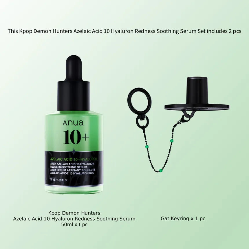 Anua - Azelaic Acid 10 Hyaluron Redness Soothing Serum Set Kpop Demon Hunters Collaboration 50ml