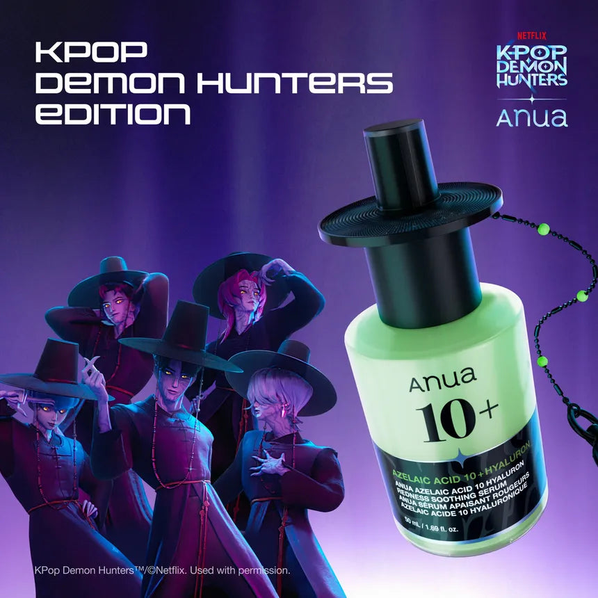 Anua - Azelaic Acid 10 Hyaluron Redness Soothing Serum Set Kpop Demon Hunters Collaboration 50ml